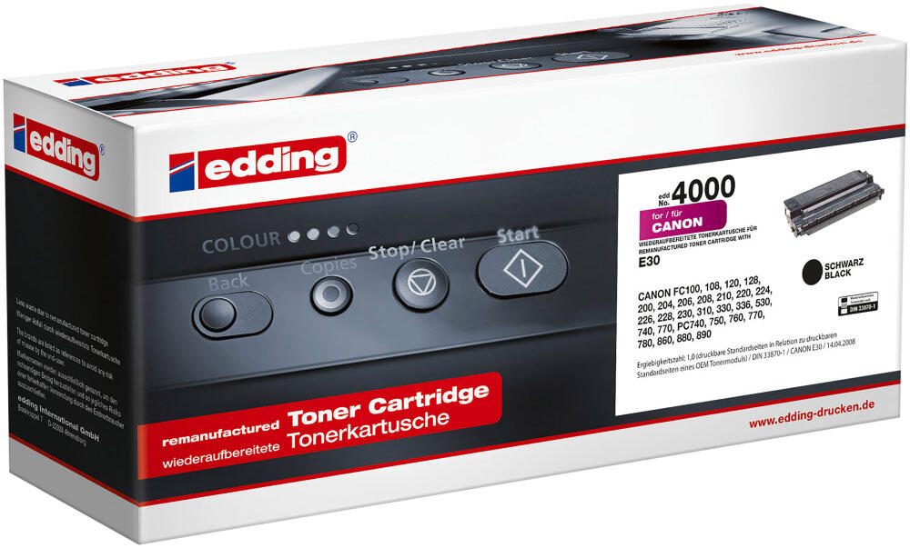edding Toner EDD-4000 schwarz kompatibel zu Canon E30