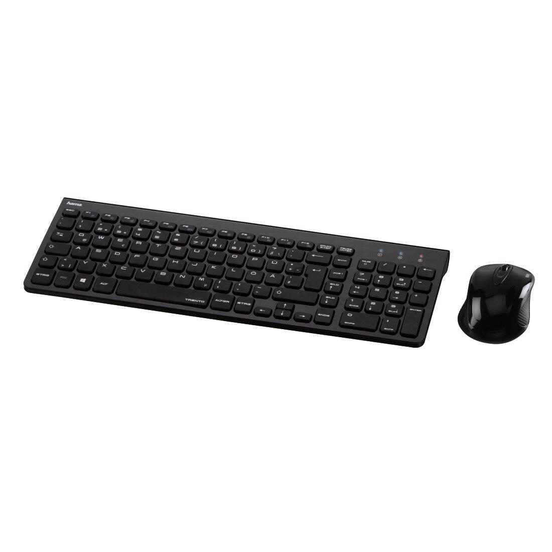 Hama Tastatur-Maus-Set kabellos Trento schwarz