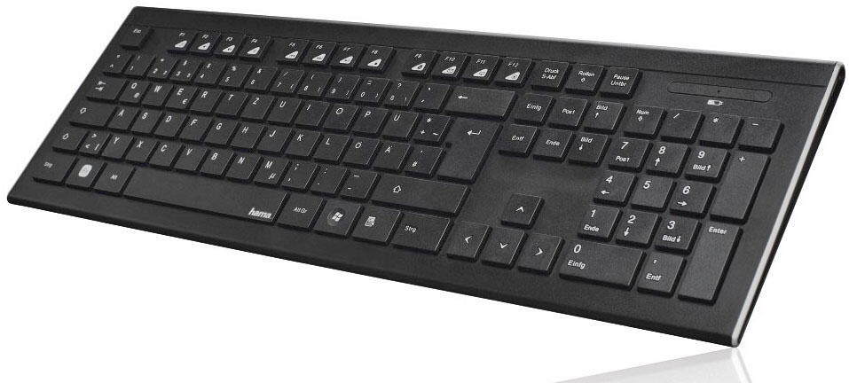 Hama Tastatur-Maus-Set kabellos Cortino schwarz