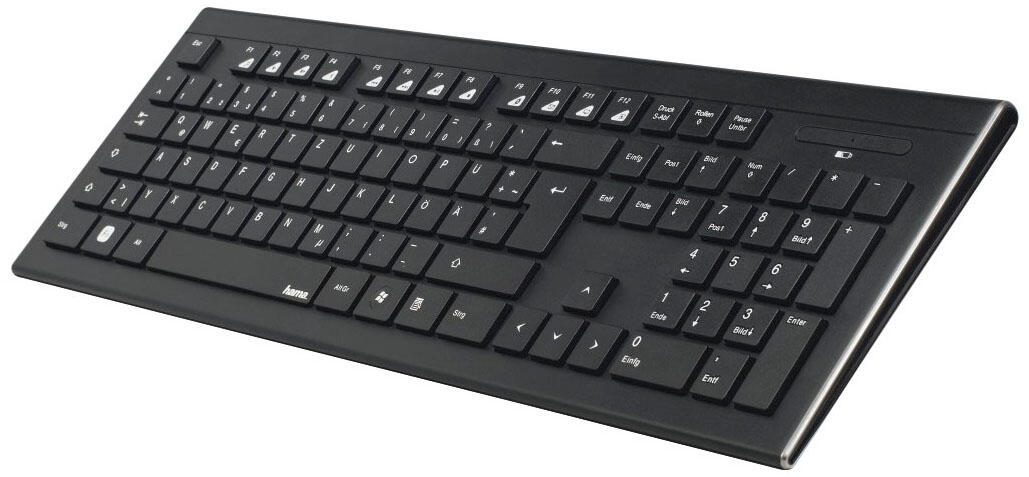 Hama Tastatur-Maus-Set kabellos Cortino schwarz