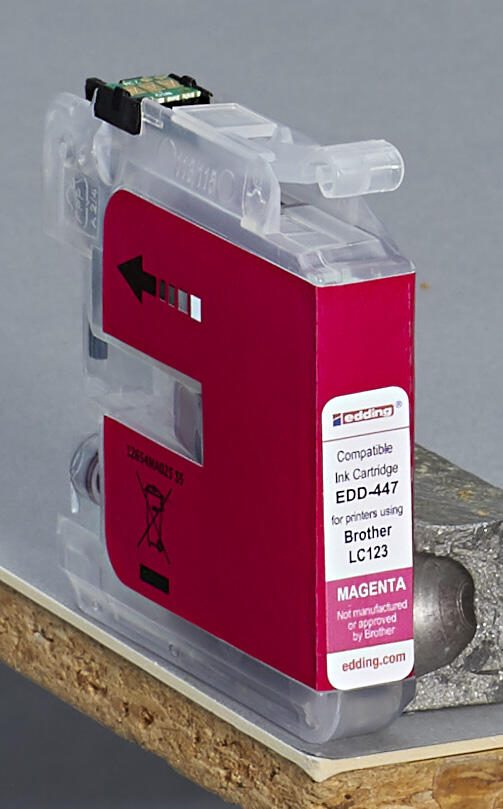 edding Druckerpatrone EDD-447 magenta kompatibel zu brother LC-123M