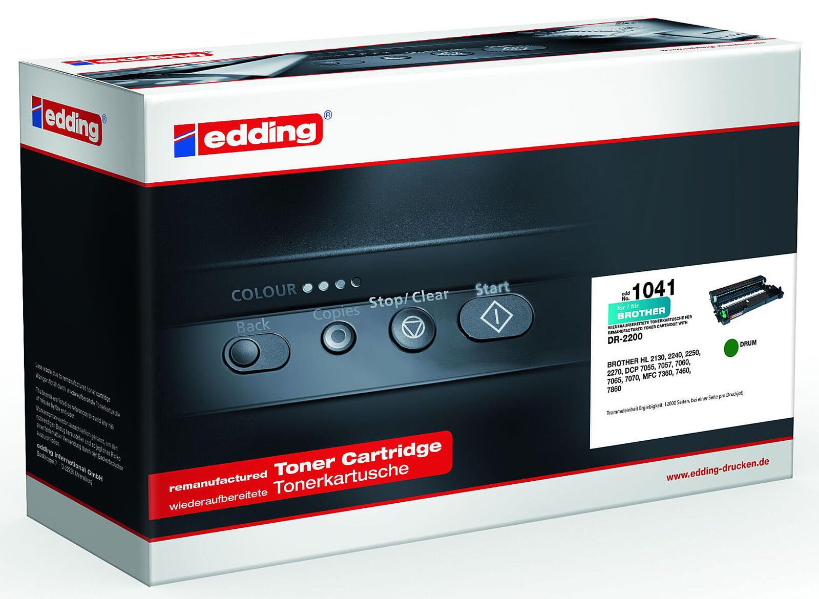 edding Trommel EDD-1041 schwarz kompatibel zu brother DR-2200