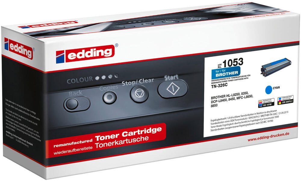 edding Toner EDD-1053 cyan kompatibel zu brother TN-326C