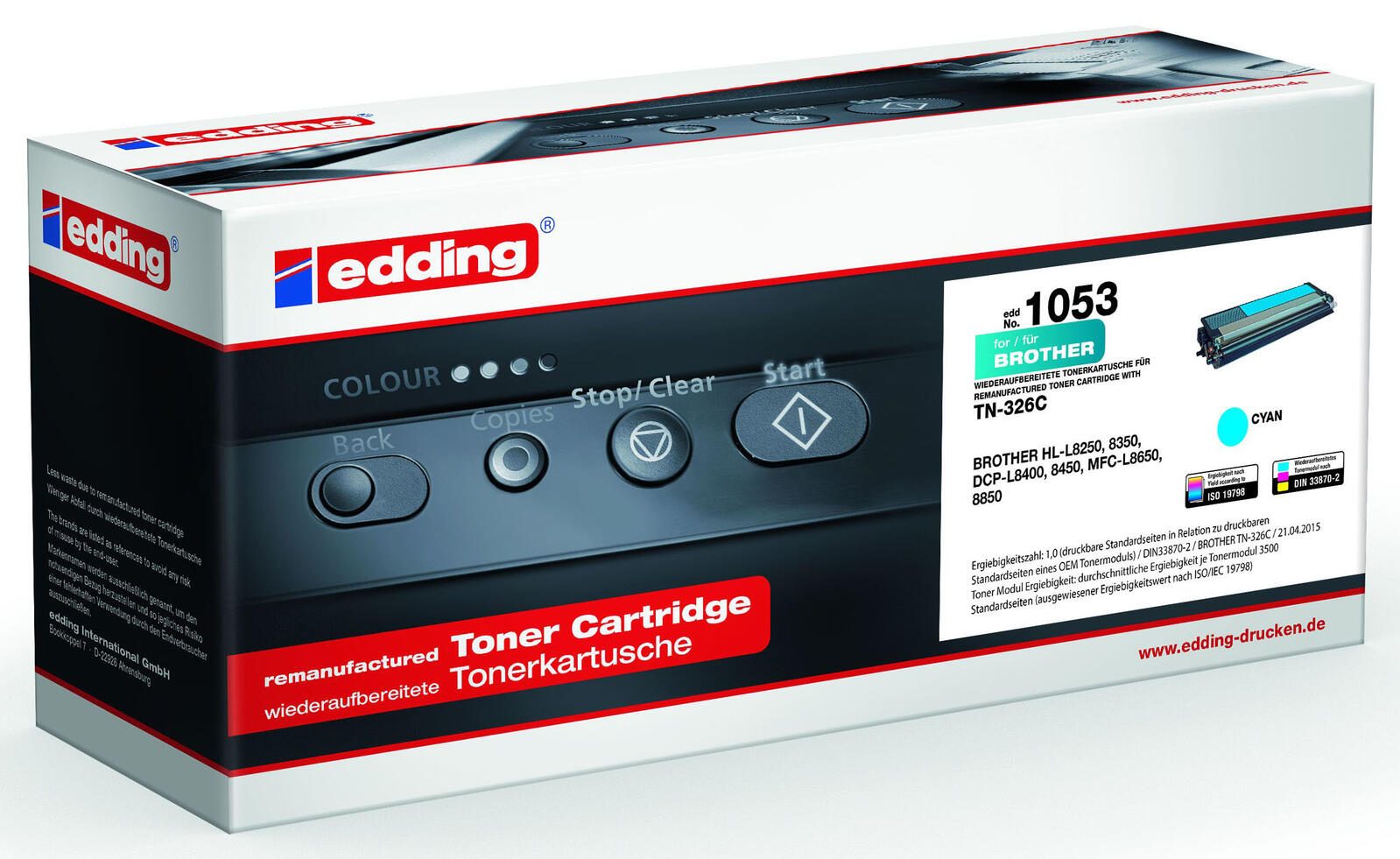 edding Toner EDD-1053 cyan kompatibel zu brother TN-326C