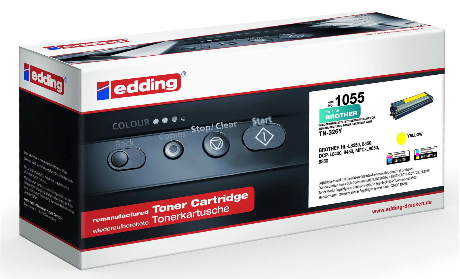 edding Toner EDD-1055 gelb kompatibel zu brother TN-326Y