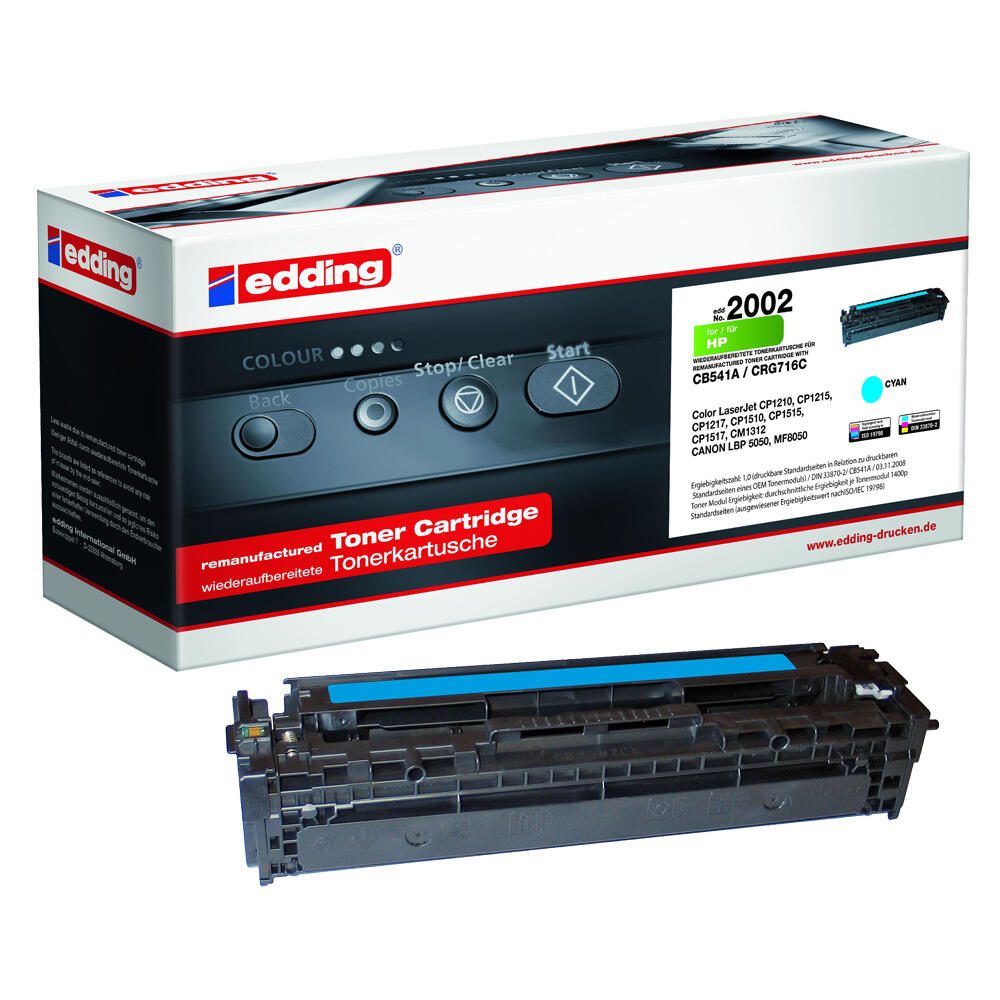 edding Toner EDD-2002 cyan kompatibel zu HP 125A; Canon 716 C(CB541A; 1979B002AA)