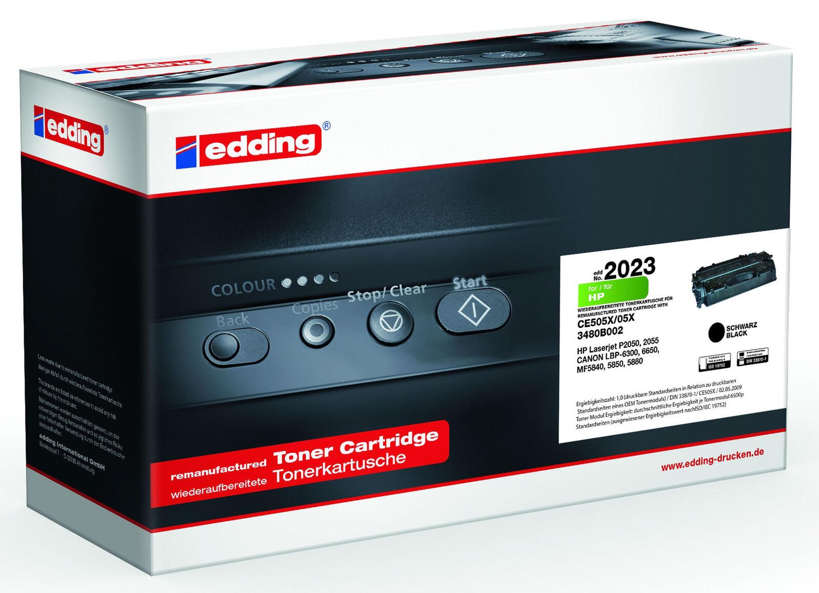 edding Toner EDD-2023 schwarz kompatibel zu HP 05X; Canon 719H Canon 719H(CE505X)