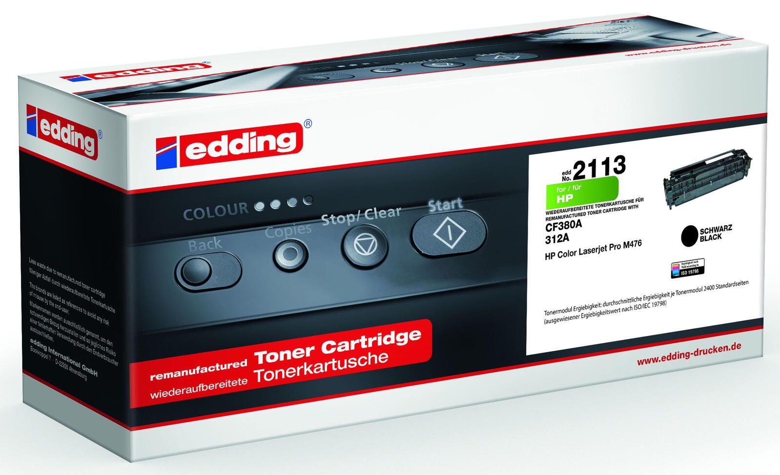 edding Toner EDD-2113 schwarz kompatibel zu HP 312A (CF380A)