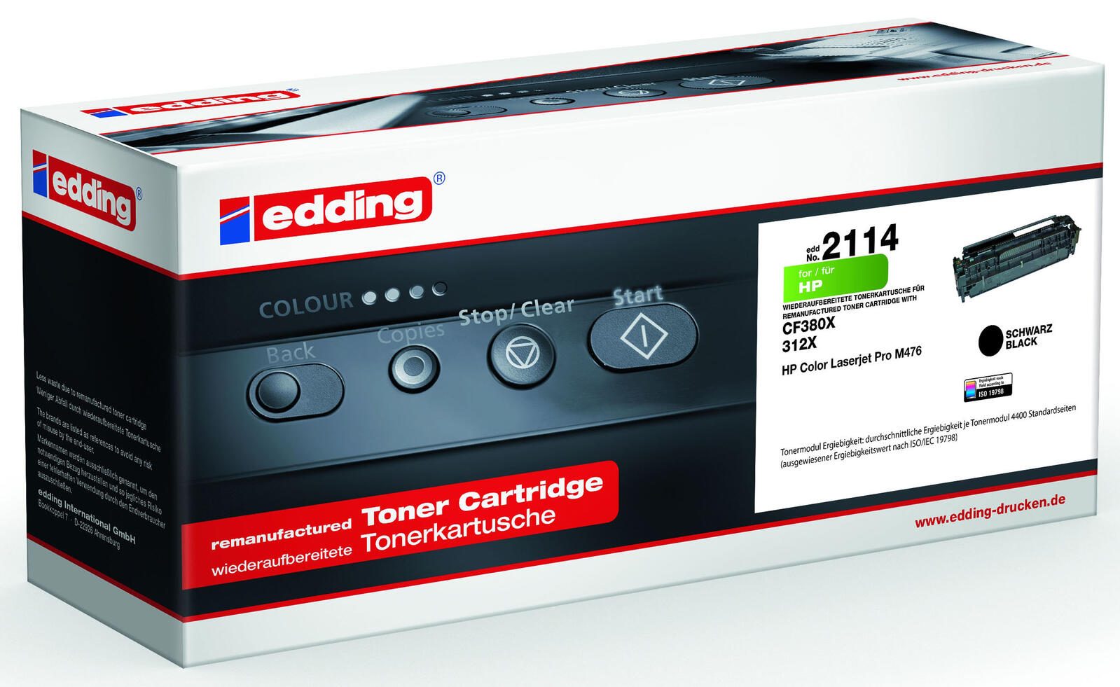 edding Toner EDD-2114 schwarz kompatibel zu HP 312X (CF380X)