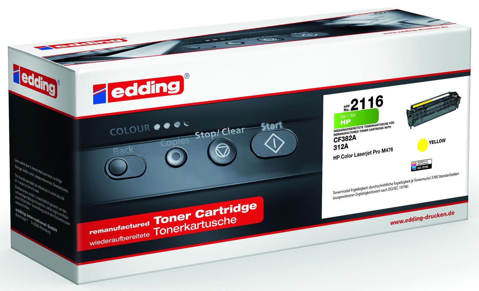 edding Toner EDD-2116 gelb kompatibel zu HP 312A (CF382A)