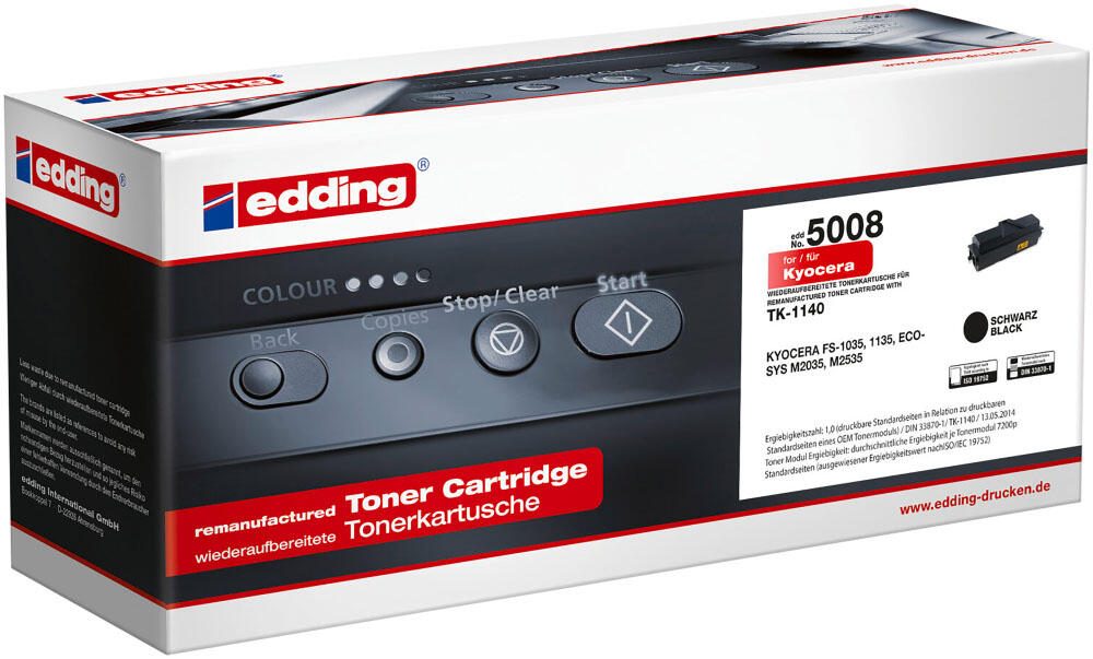 edding Toner EDD-5008 schwarz kompatibel zu KYOCERA TK-1140