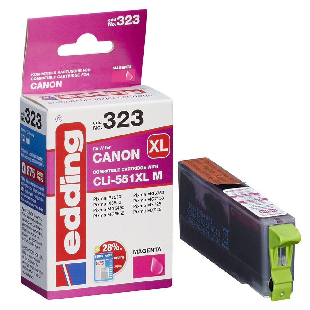 edding Druckerpatrone EDD-323 magenta kompatibel zu Canon CLI-551 XL
