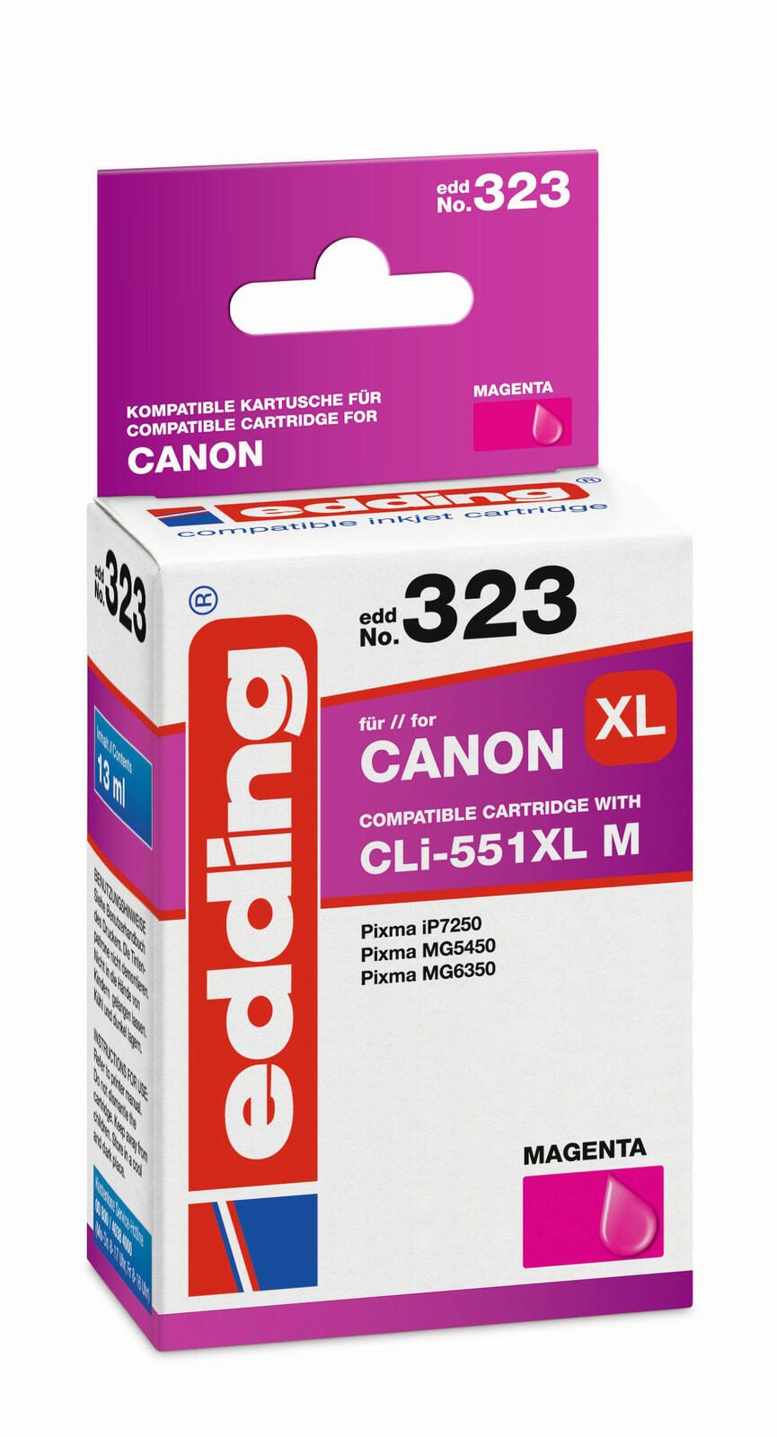 edding Druckerpatrone EDD-323 magenta kompatibel zu Canon CLI-551 XL