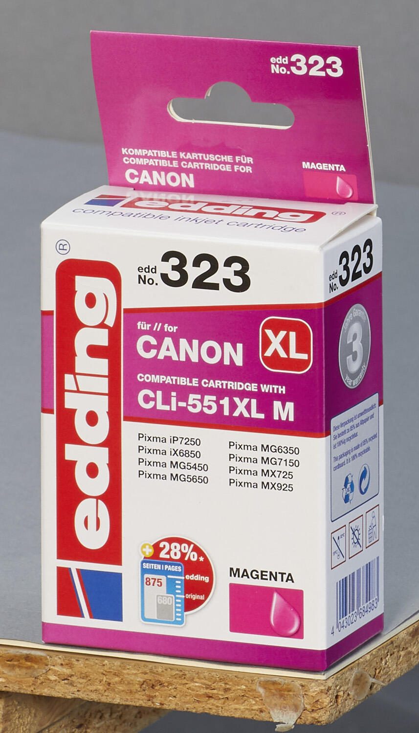 edding Druckerpatrone EDD-323 magenta kompatibel zu Canon CLI-551 XL