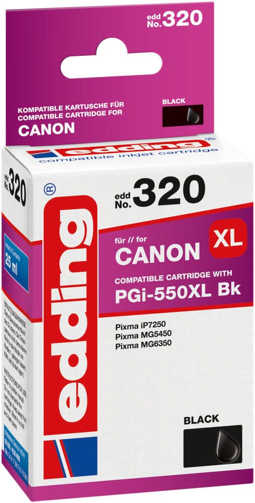 edding Druckerpatrone EDD-320 schwarz kompatibel zu Canon PGI-550 XL