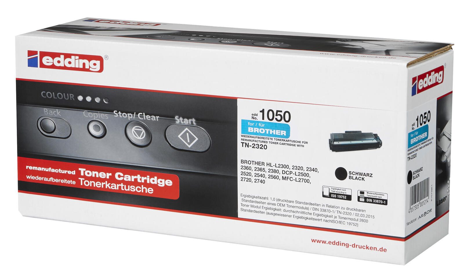 edding Toner EDD-1050 schwarz kompatibel zu brother TN-2320/2310