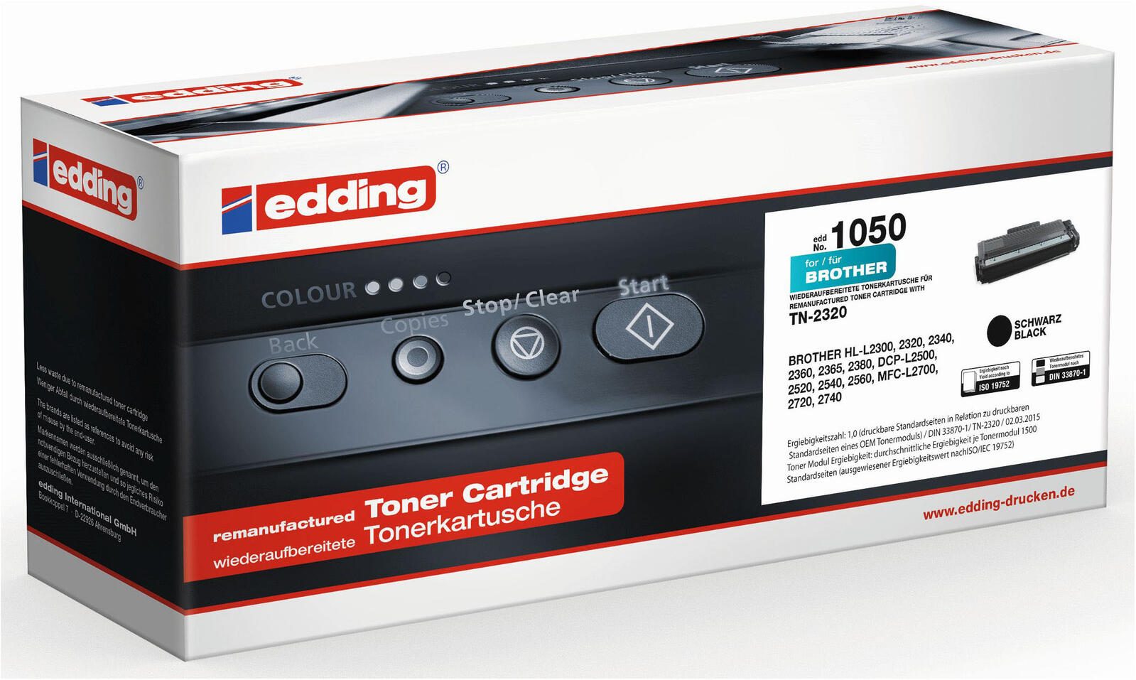 edding Toner EDD-1050 schwarz kompatibel zu brother TN-2320/2310