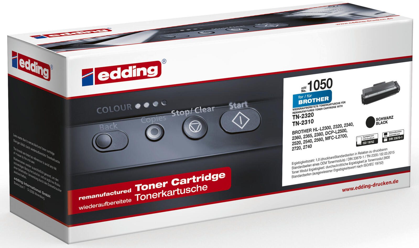 edding Toner EDD-1050 schwarz kompatibel zu brother TN-2320/2310