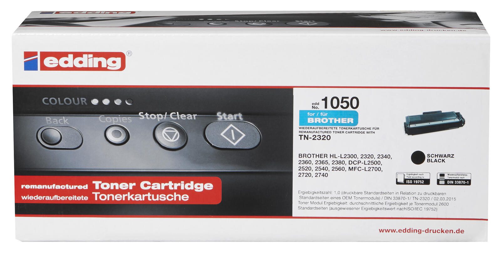 edding Toner EDD-1050 schwarz kompatibel zu brother TN-2320/2310