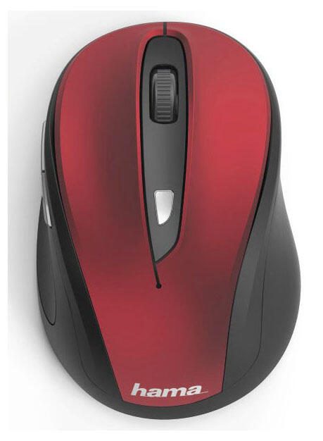 Hama MW-400 Maus kabellos rot, schwarz