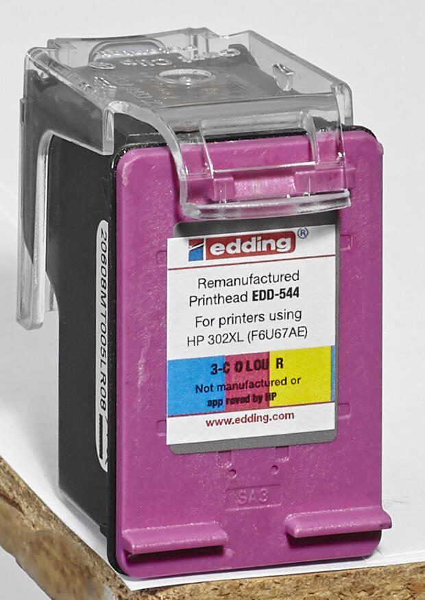 edding Druckerpatrone EDD-544 color kompatibel zu HP 302XL (F6U67AE)