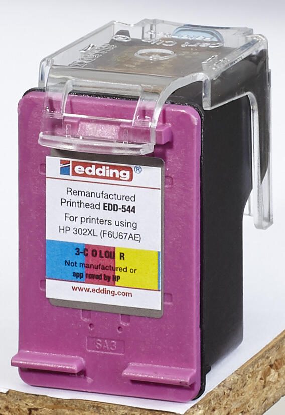edding Druckerpatrone EDD-544 color kompatibel zu HP 302XL (F6U67AE)