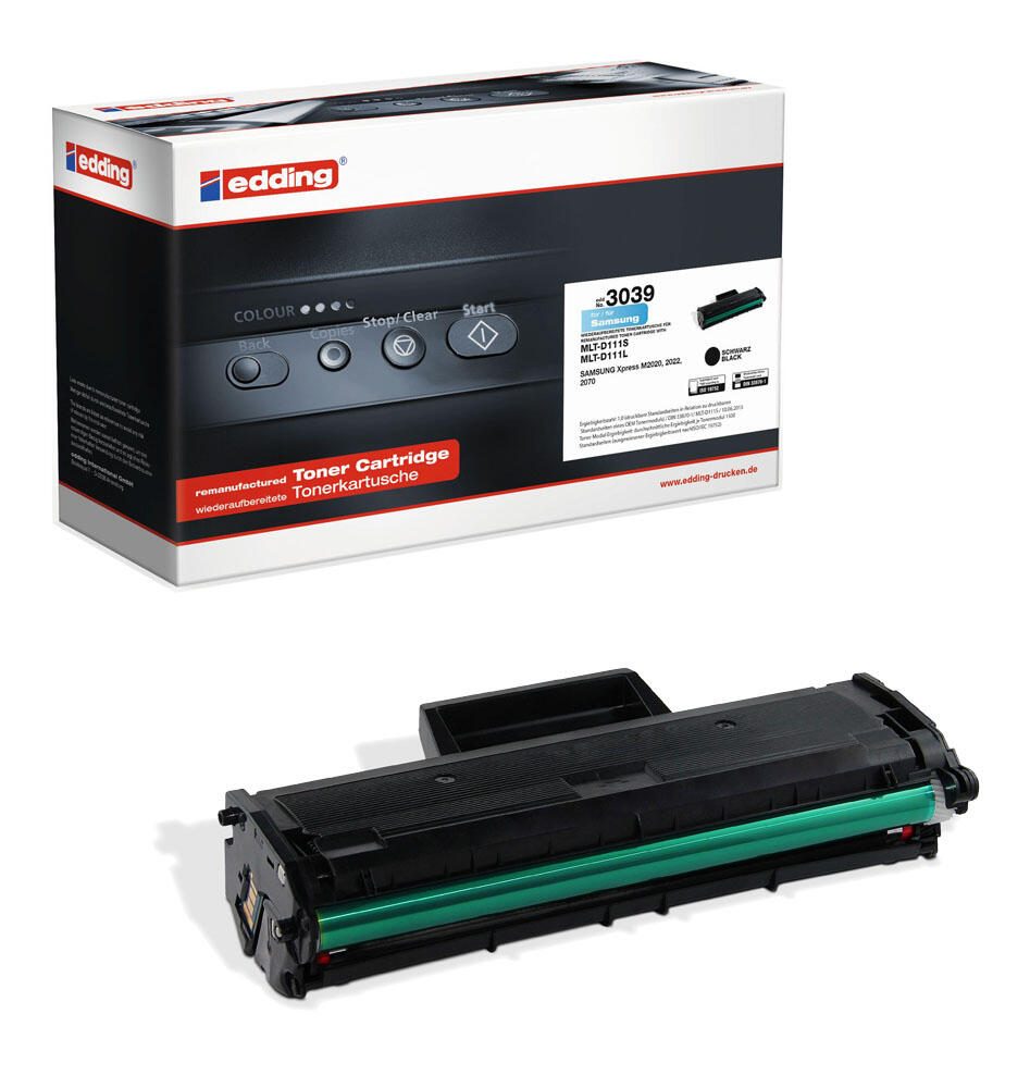 edding Toner EDD-3039 schwarz kompatibel zu SAMSUNG MLT-D111S (SU810A)