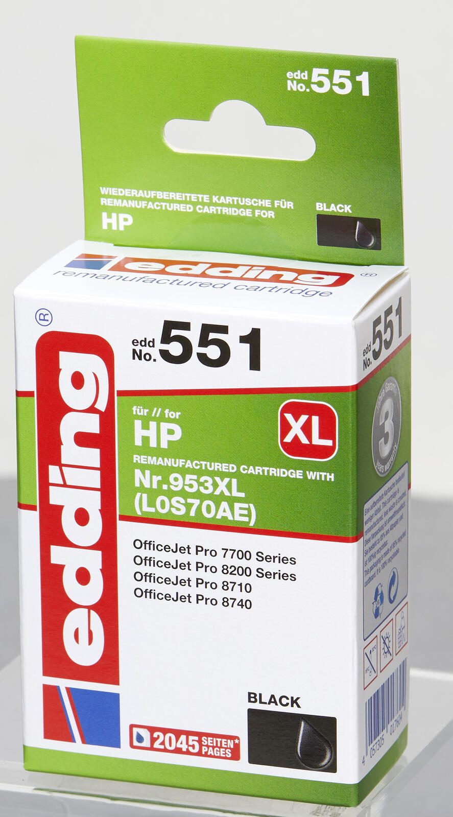 edding Druckerpatrone EDD-551 schwarz kompatibel zu HP 953XL (L0S70AE)