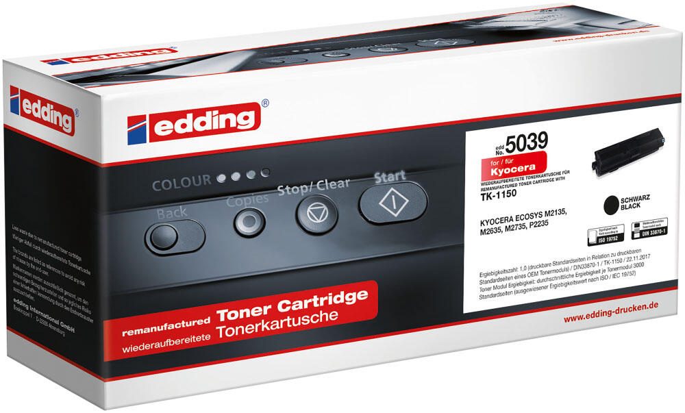 edding Toner EDD-5039 schwarz kompatibel zu KYOCERA TK-1150