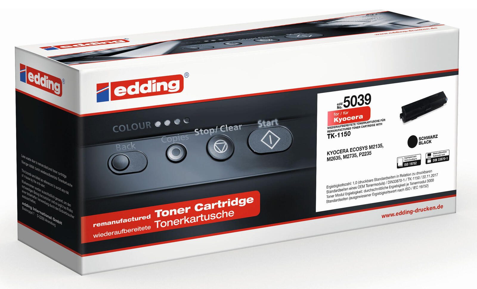 edding Toner EDD-5039 schwarz kompatibel zu KYOCERA TK-1150
