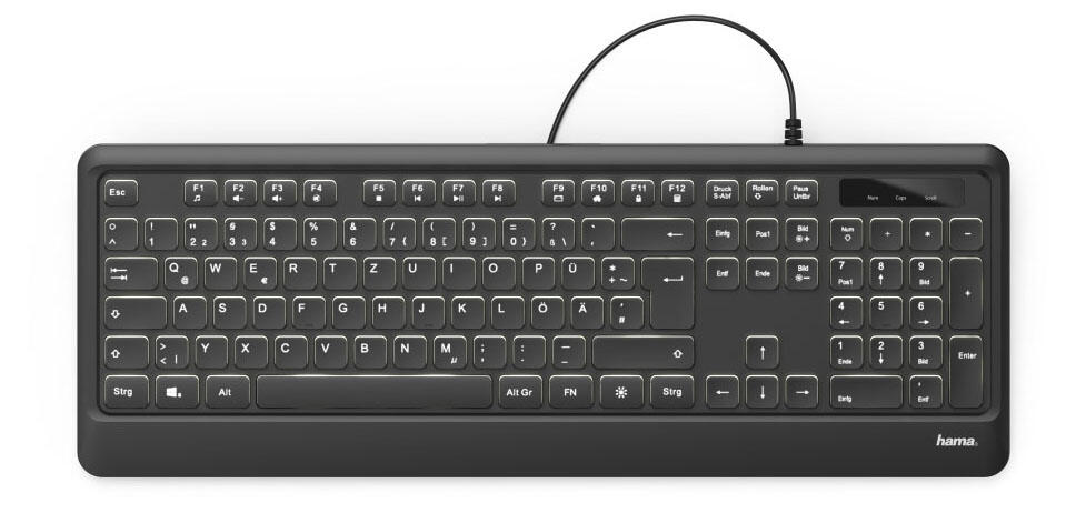 Hama Tastatur kabelgebunden KC-550 schwarz