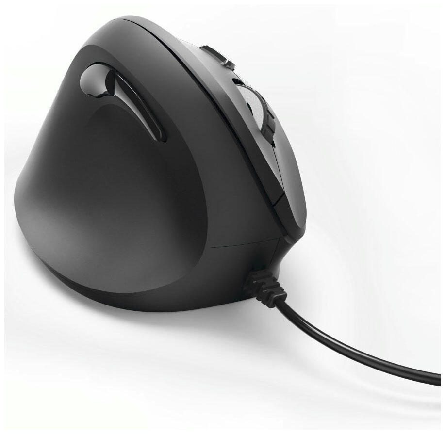 Hama EMC-500L Maus ergonomisch kabelgebunden schwarz