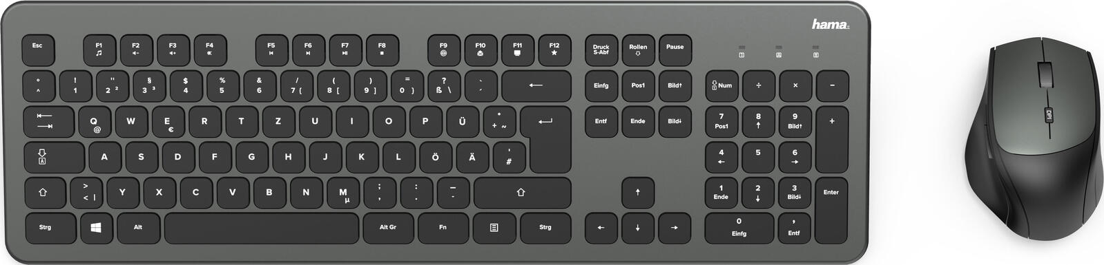 Hama Tastatur-Maus-Set kabellos KMW-700 schwarz, anthrazit