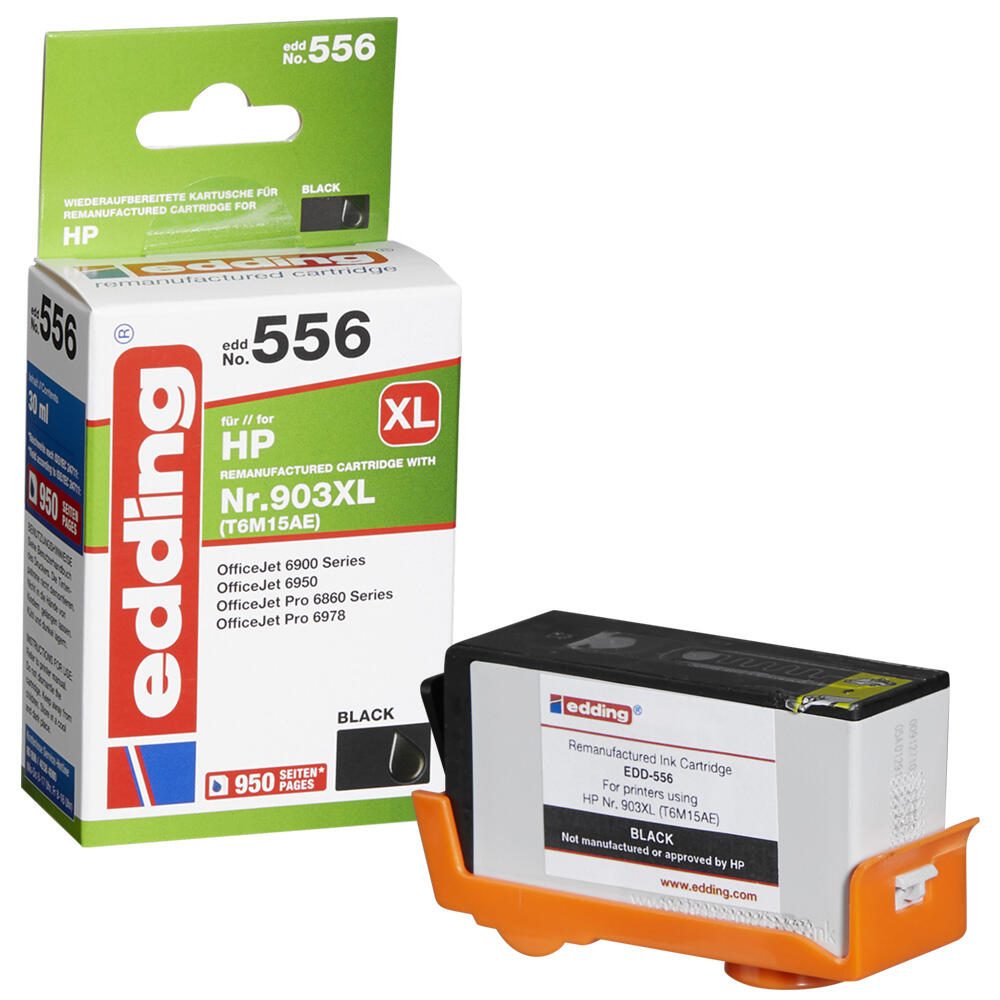 edding Druckerpatrone EDD-556 schwarz kompatibel zu HP 903XL (T6M15AE)