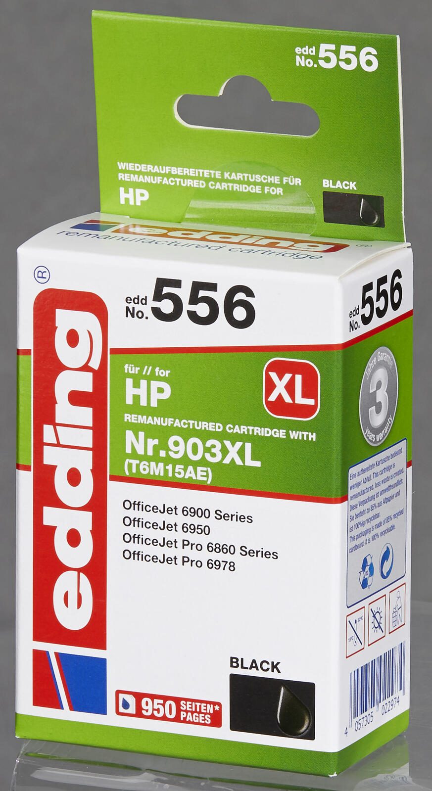 edding Druckerpatrone EDD-556 schwarz kompatibel zu HP 903XL (T6M15AE)