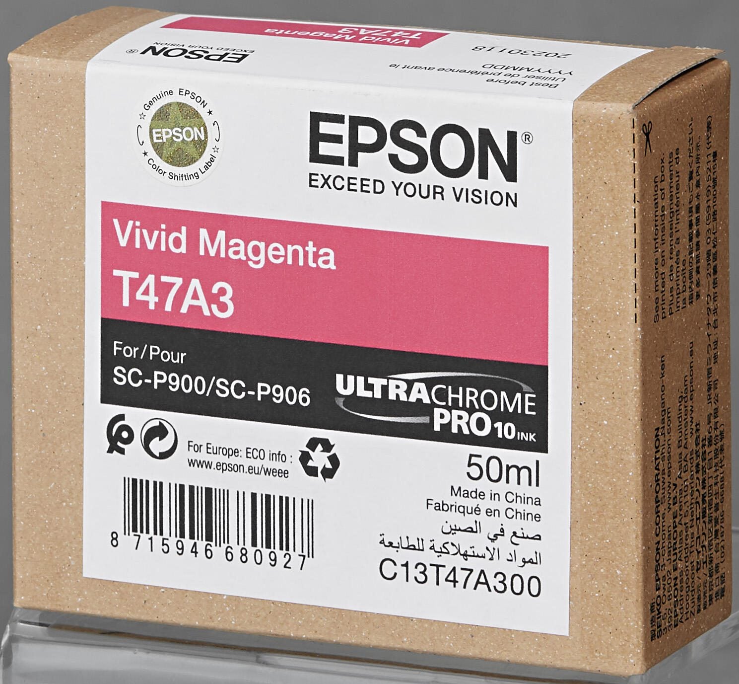 Epson Original Druckerpatrone T47A3 vivid magenta