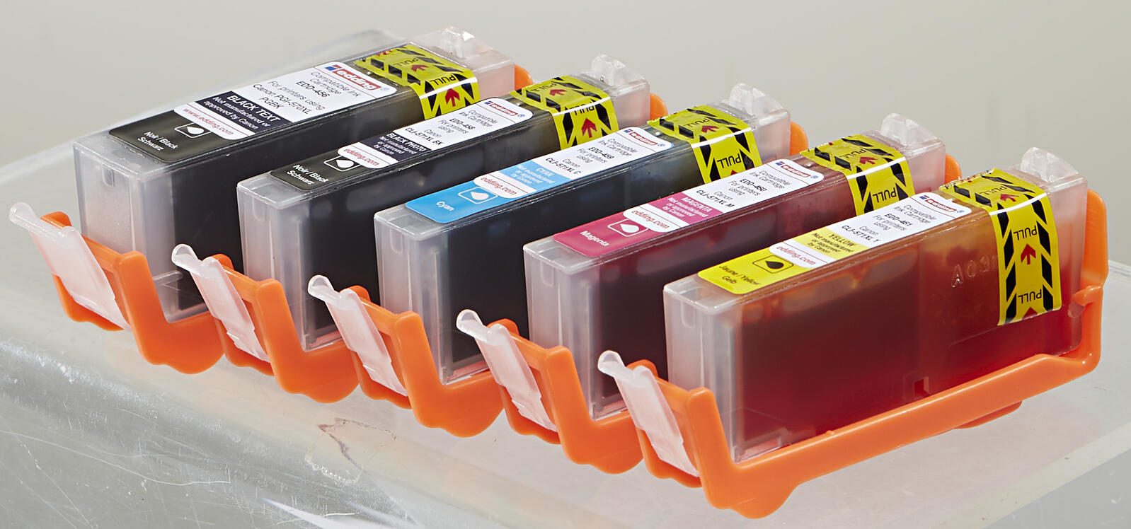 edding Druckerpatronen EDD-514 schwarz, cyan, magenta, gelb kompatibel zu Canon PGI-570XL/CLI-571XL BK/C/M/Y, 5er-Set