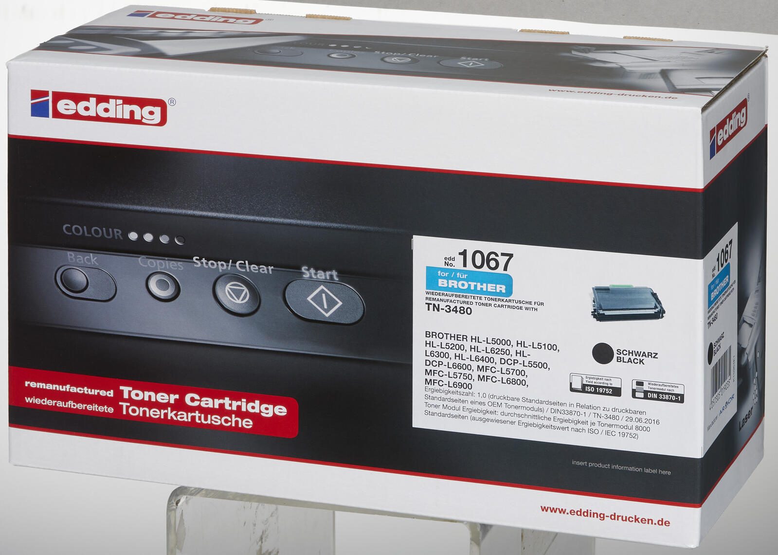 edding Toner EDD-1067 schwarz kompatibel zu brother TN-3480