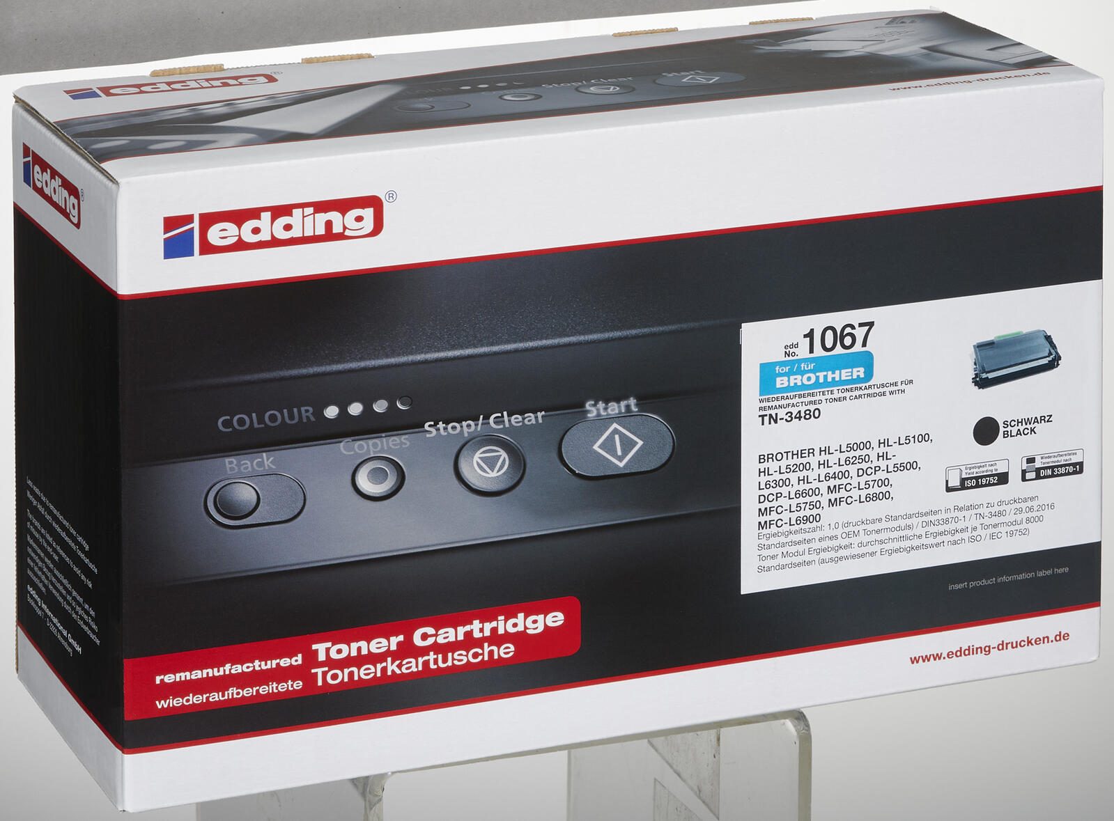 edding Toner EDD-1067 schwarz kompatibel zu brother TN-3480