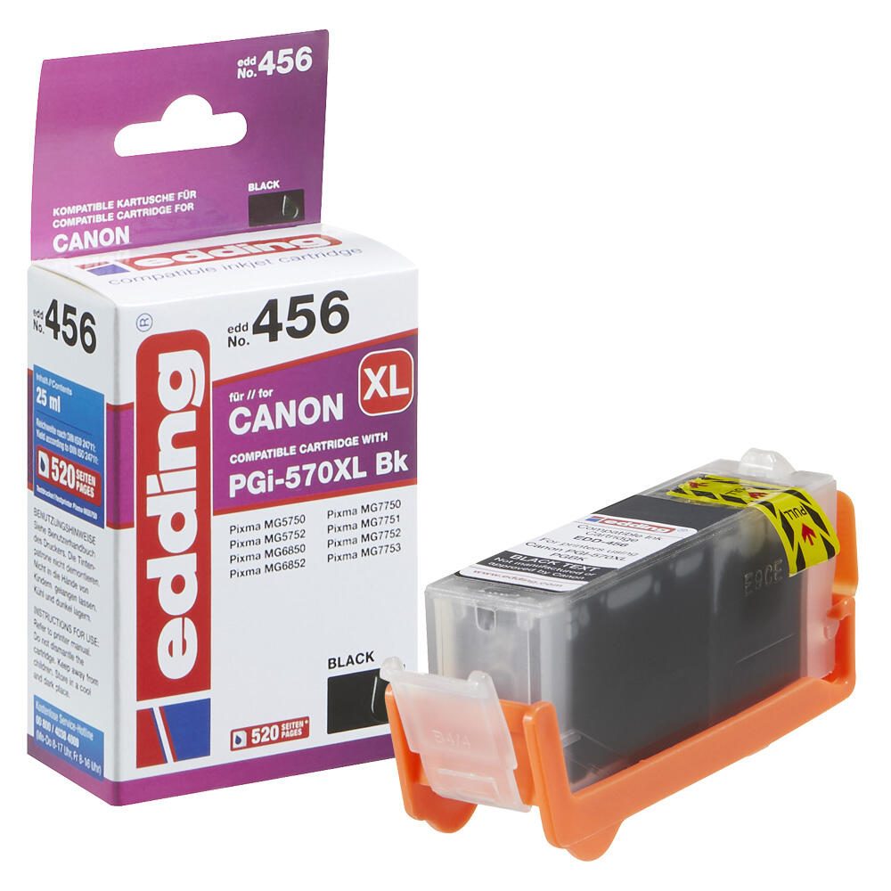 edding Druckerpatrone EDD-456 schwarz kompatibel zu Canon PGI-570 XL