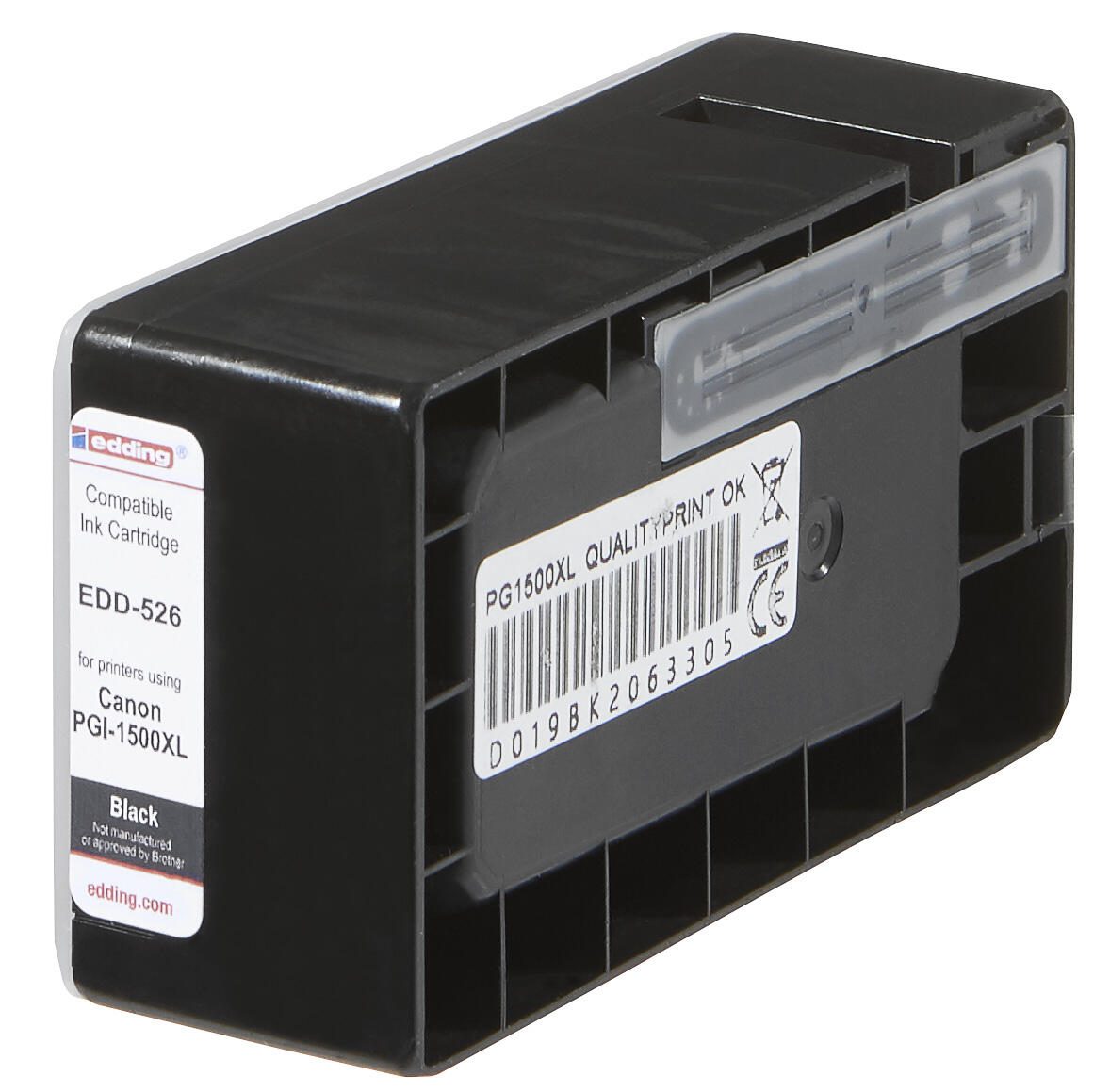 edding Druckerpatrone EDD-526 schwarz kompatibel zu Canon PGI-1500 XL BK