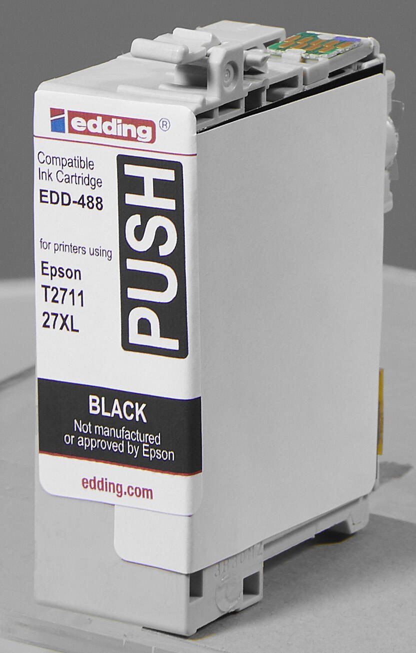 edding Druckerpatrone EDD-488 schwarz kompatibel zu EPSON 27XL / T2711XL