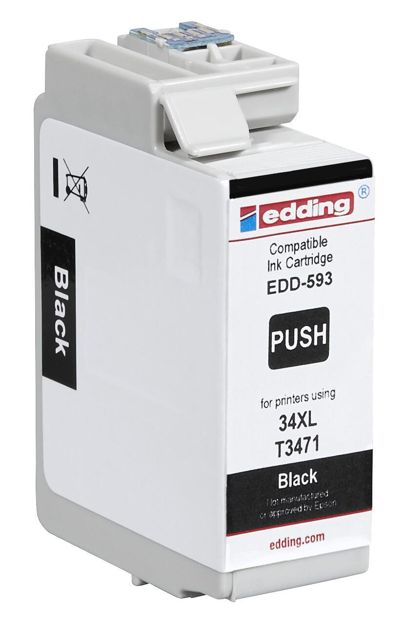 edding Druckerpatrone EDD-593 schwarz kompatibel zu EPSON 34XL / T3471XL