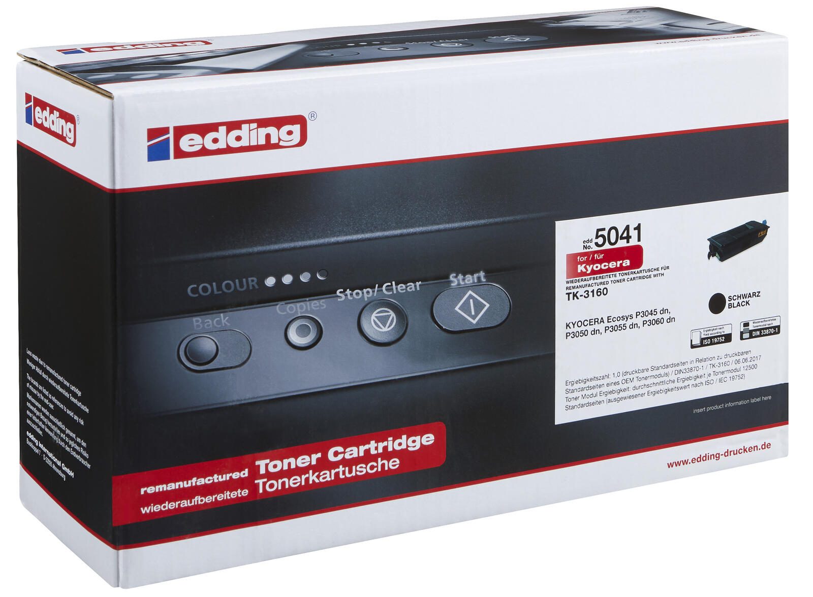 edding Toner EDD-5041 schwarz kompatibel zu KYOCERA TK-3160