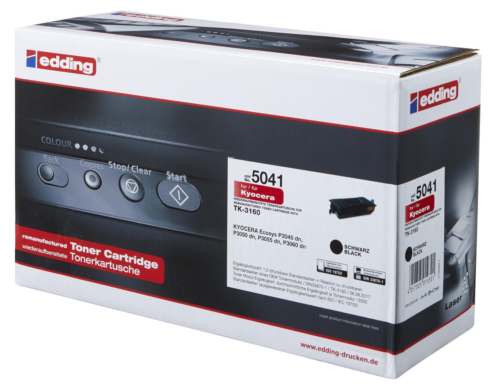 edding Toner EDD-5041 schwarz kompatibel zu KYOCERA TK-3160