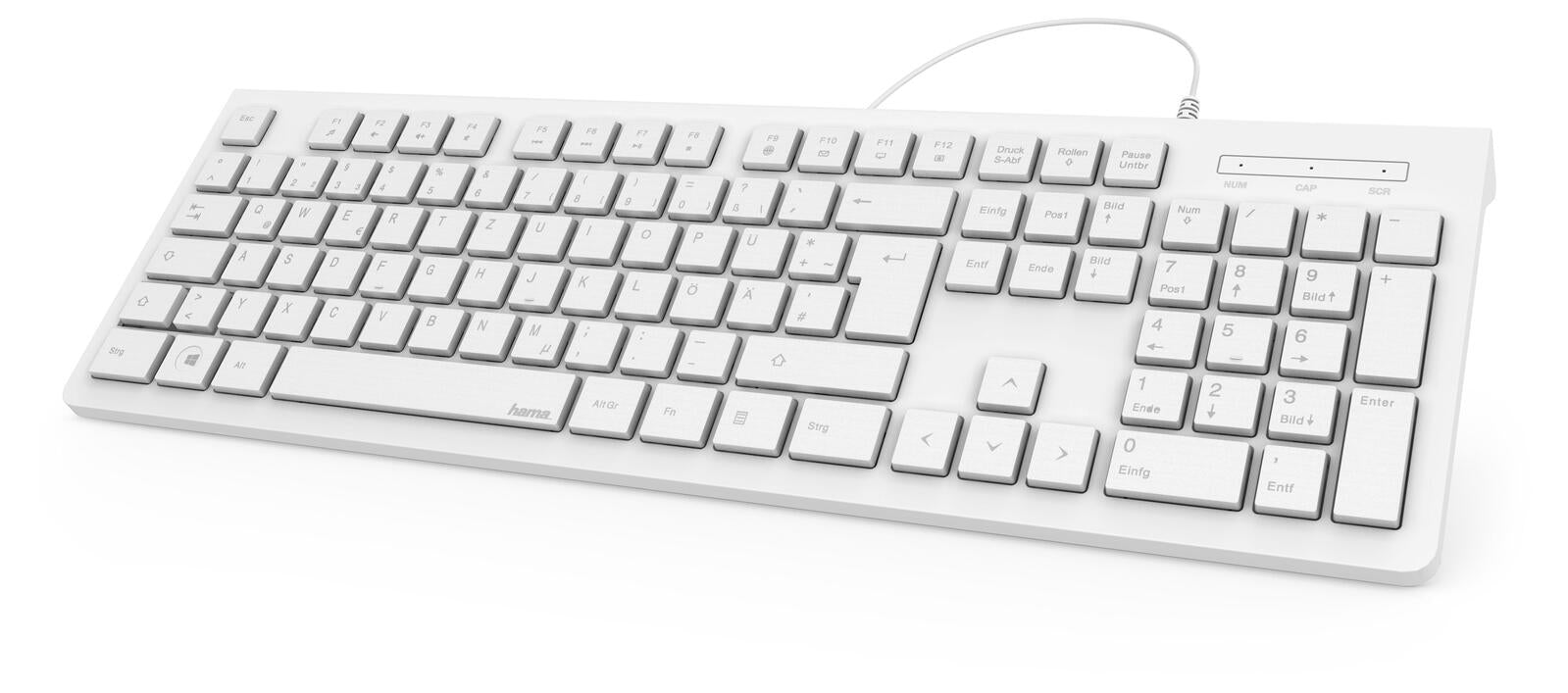 Hama Tastatur kabelgebunden KC-200 weiß