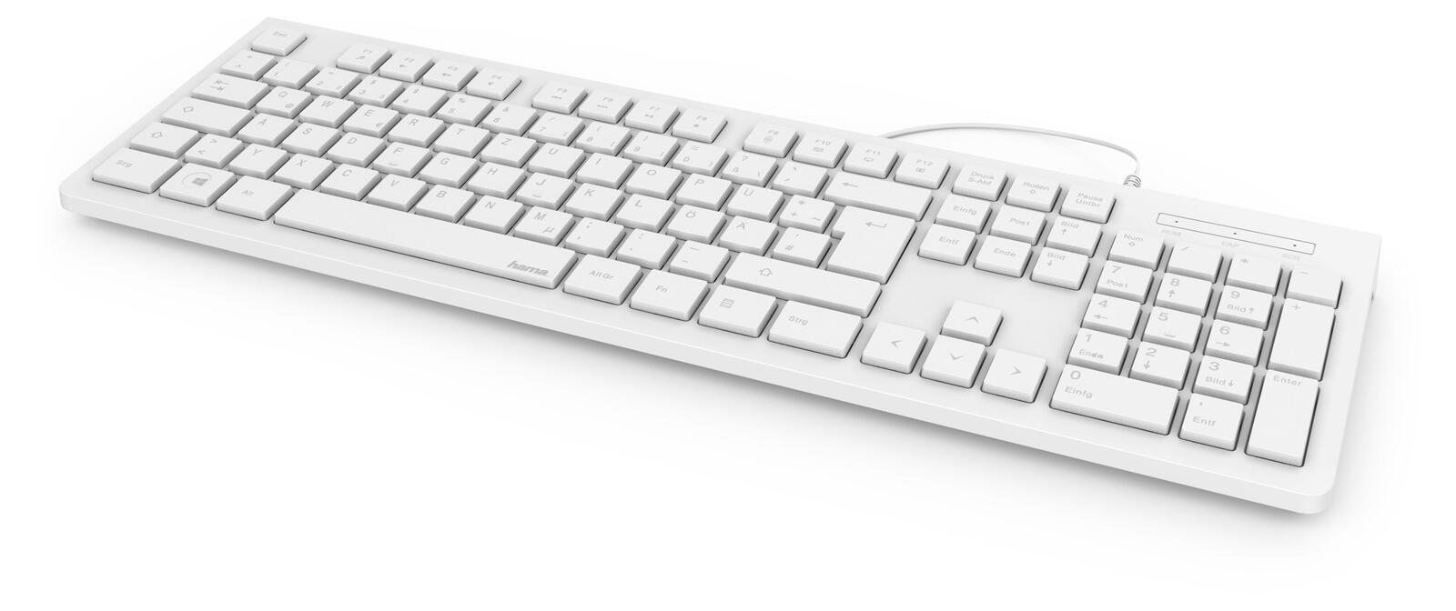 Hama Tastatur kabelgebunden KC-200 weiß