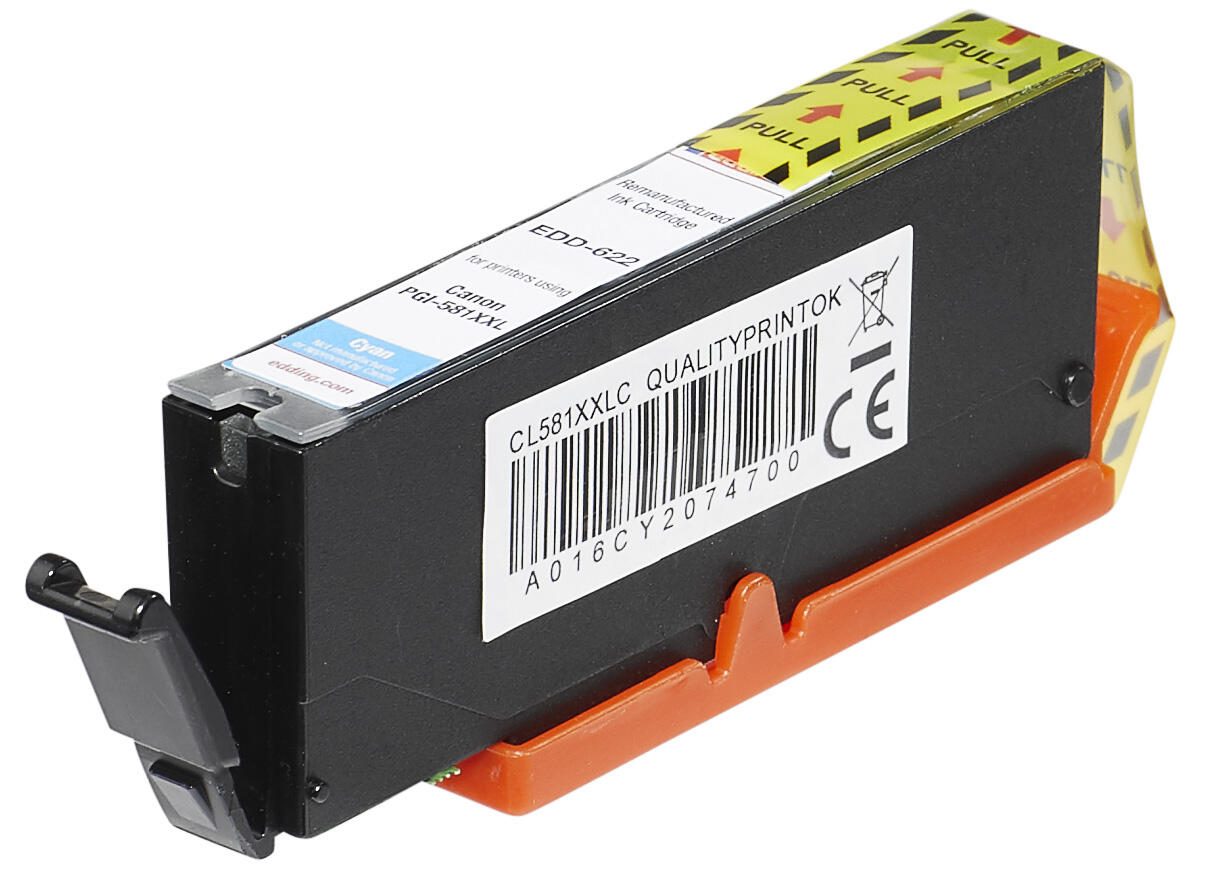 edding Druckerpatrone EDD-622 cyan kompatibel zu Canon CLI-581XXL C