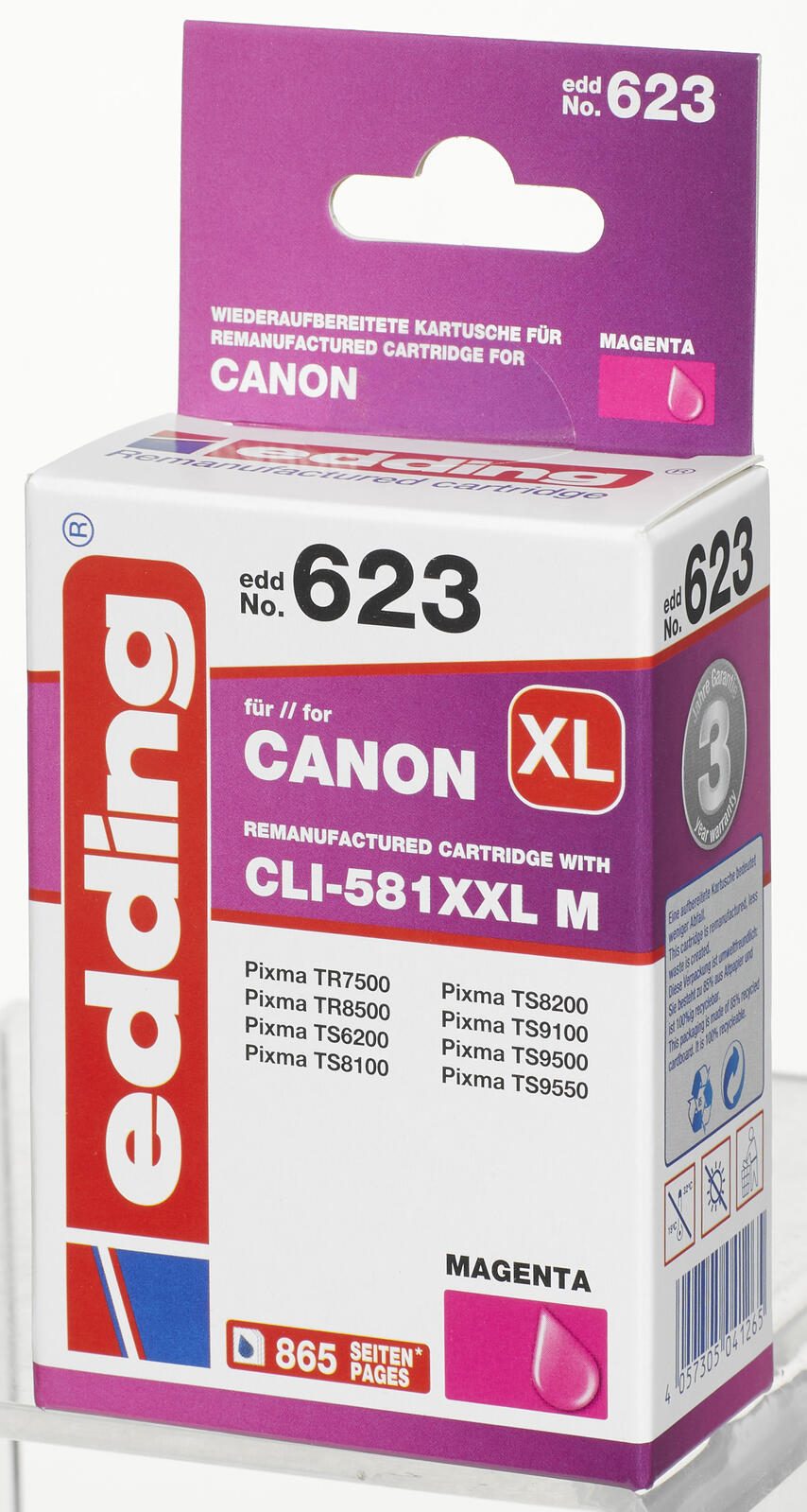 edding Druckerpatrone EDD-623 magenta kompatibel zu Canon CLI-581XXL M