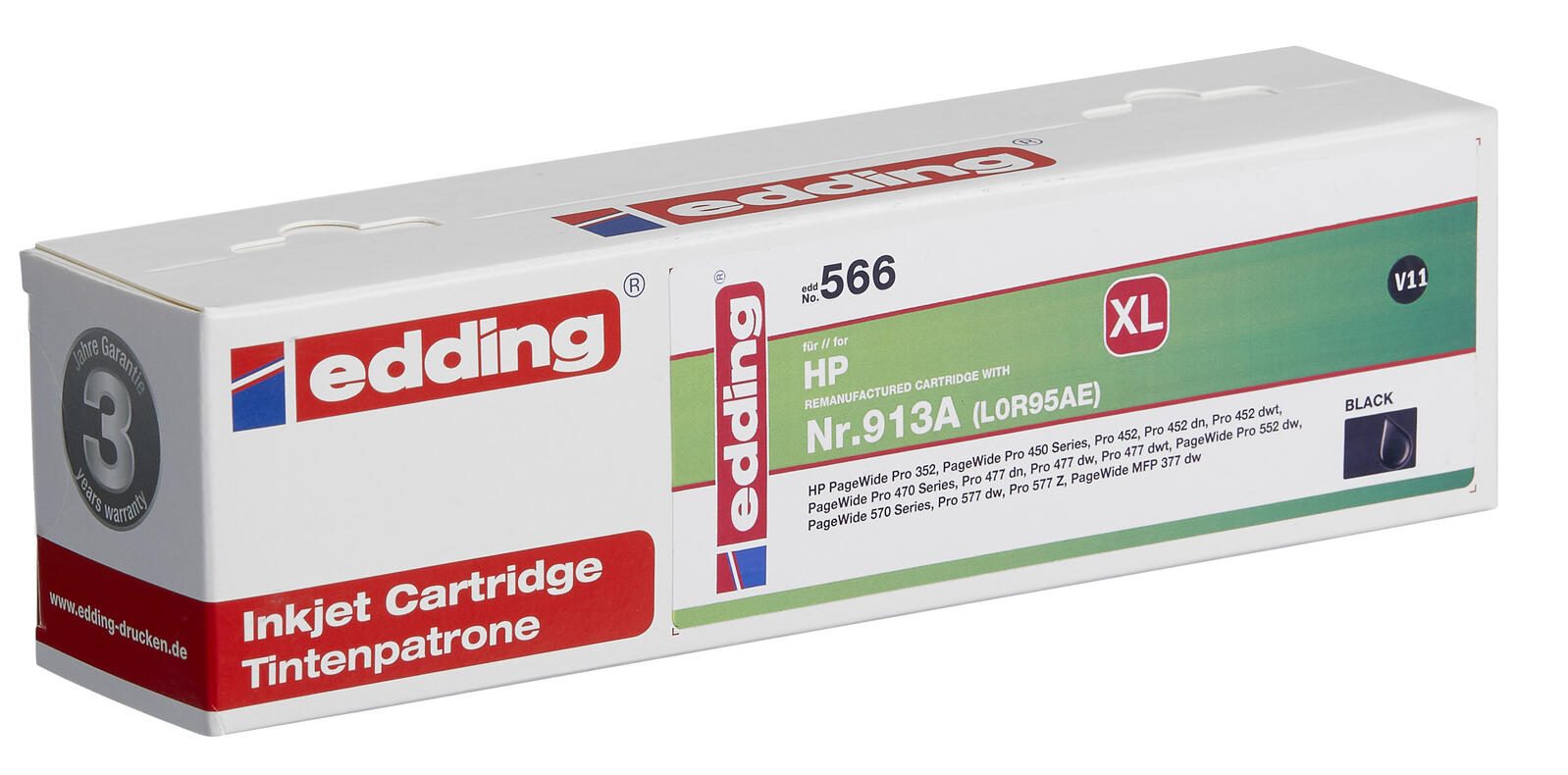 edding Druckerpatrone EDD-566 schwarz kompatibel zu HP 913A (L0R95AE)